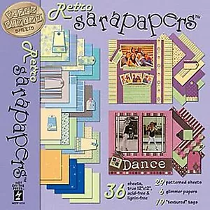 Hot Off The Press RETRO SARAPAPERS 12 x 12 Papers 12x12 Scrapbooking Card Making - Picture 1 of 2