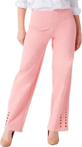 Pantalones marineros elásticos Control Prime para mujer con detalle de ojales - rosa glaseado, XL - Imagen 1 de 1