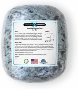Xtreme Comforts Bean Bag Filler W/Shredded Memory Foam Filling - Pillow Stuffing - Picture 1 of 12