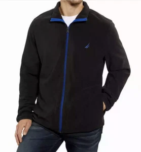 Nautica Herren Fleece Full Zip Jacke Sweatshirt schwarz & blau Small - Bild 1 von 7