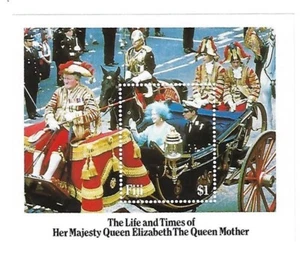 Fiji 1985 SG705 Queen Mother Mini Sheet Mint Never Hinged - Picture 1 of 3