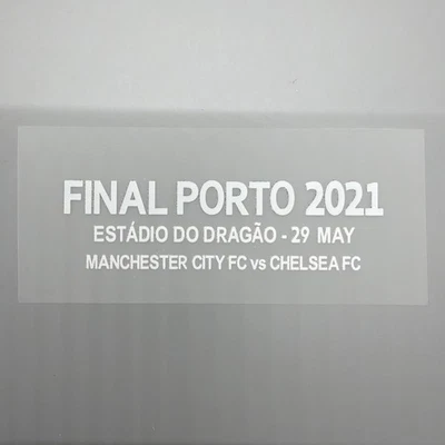 2021 Manchester City vs Chelsea Porto Final Match Details Print For Chelsea - Image 1 of 2