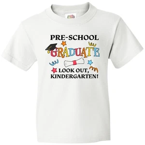 Inktastic Pre-School Graduate Look Out, Kindergarten! Youth T-Shirt Graduation - Picture 1 of 5