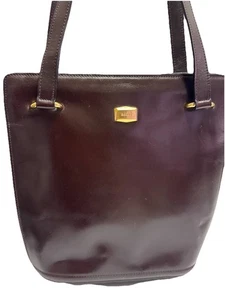Bally Calf Leather Bucket Shoulder Bag Espresso Made in Italy Vtg Leather Lined. - Picture 1 of 19