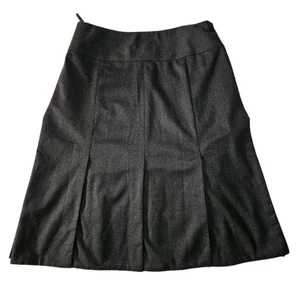 Escada Damen-Faltenrock grau Wollmischung Größe 42 (US 10) Karriere Büro Klasse - Bild 1 von 19