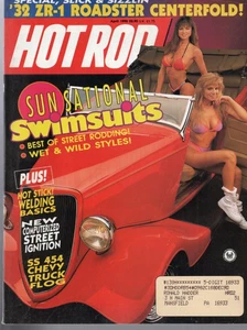 Hot Rod Magazine Sunsational Swimsuits April 1990 w/ Centerfold STREET RODDING - Picture 1 of 1