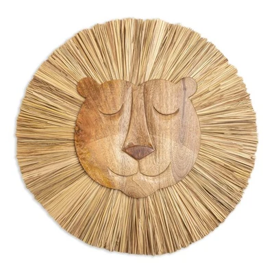 Arte de pared de safari de animales de madera hecho a mano para decoración de guardería, tema de selva boho, para... Foto 1 de 4