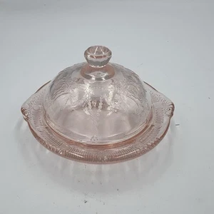 Mosser Glass Co Ohio Pink Cameo Butter Pats Dish “Jennifer Miniature’s” - Picture 1 of 7