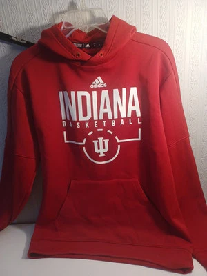 Indiana University IU Adidas Sudadera con Capucha Pullover Para Hombre Mediana Baloncesto Foto 1 de 4