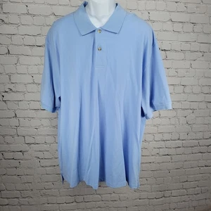 Nuevo con etiquetas Camisa Polo Izod Azul Seda Lavada 100% Algodón Manga Corta Abotonada XXXL - Imagen 1 de 14