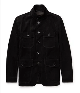 Rare $5,700 w/tax TOM FORD Black Suede Jacket - Picture 1 of 9