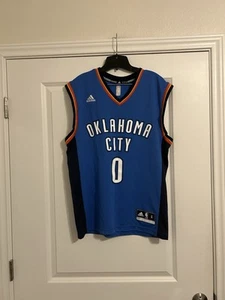 Maglia NBA Swingman Russell Westbrook Oklahoma City Thunder blu Adidas S OKC #0 - Foto 1 di 7