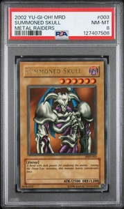 PSA 8 Summoned Skull MRD-003 Ultra Rare 2002 Yugioh Metal Raiders Original Print - Picture 1 of 2