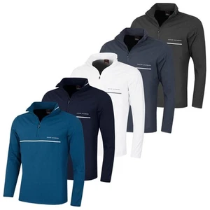 Oscar Jacobson Mens Darwin Lightweight 4 Way Stretch 1/4 Zip Sweater 50% OFF RRP - Picture 1 of 17