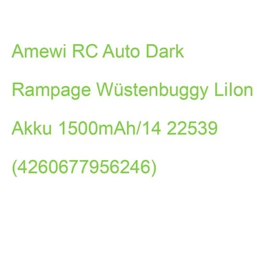 Amewi RC Auto Dark Rampage Wüstenbuggy LiIon Akku 1500mAh/14 22539 (426067795624 - Bild 1 von 2