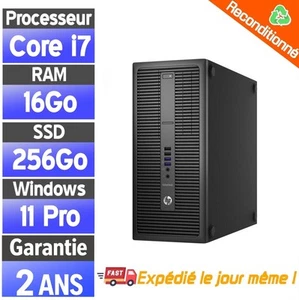 ☑️⭐☑️HP EliteDesk 800 G2 TWR - Intel Core i7-6700 - SSD 256Go - Ram 16Go☑️⭐☑️ - Photo 1/4