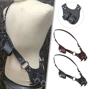 PU Medieval Pirate Baldric Sword Holster Strap 2 in 1 Belt Cosplay Costume GiftS - Picture 1 of 24