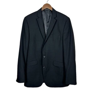 Kenneth Cole Reaction 40L Black 2 Button Notch Collar Sports Coat Suit Blazer - Picture 1 of 9