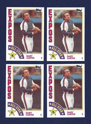 LOT OF FOUR 1984 Topps #393 Gary Carter ALL-STAR HOF CENTERED  RAZOR SHARP .99SH - Image 1 of 2