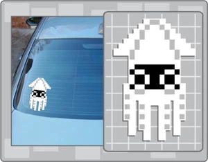 BLOOPER Vinyl Decal #1 Car Truck Window Super Mario Bros. Sprite Sticker - Picture 1 of 1