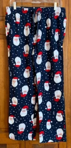 Women's Old Navy Cotton Santa Claus Pajama/Lounge Pants w/Pockets Tag Size M - Picture 1 of 4