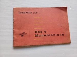 Innocenti Lambretta 125 e manuale uso manutenzione libretto italiano originale - Picture 1 of 10
