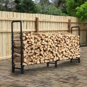 Neo Metal Firewood Fire Log Rack Wood Storage Rack Holder Indoor Outdoor & Cover - Picture 1 of 31