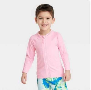 Toddler Solid Pink Rash Guard Swim Top 2T by Cat & Jack - Picture 1 of 4