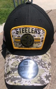 New Era NFL Pittsburgh Steelers 39Thirty Salute to Service Cap Sz M-L NWT - Picture 1 of 6