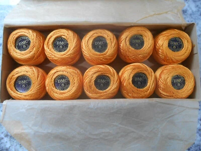 Vtg DMC Coton Perle Thread Size 8 Color 741 Mandarin Orange 10g Made in France - Image 1 of 4