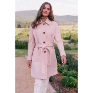 New W/Tags Gal Meets Glam Hadley Belted Wool Blend Mauve Coat Size XXL MSRP $340 - Picture 1 of 17