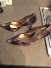 Rampage Shoes Maria Pump Plaid High Heels Slip On Size  10 M Brown/Pink