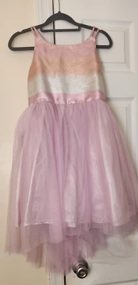 Cat & Jack Girls' Sleeveless Formal Dress Glitter Bodice Tulle Skirt  Size 10/12 - Image 1 of 4