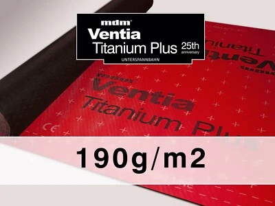 Ventia Titanium Plus Unterspannbahn 190g/m2 Unterdeckbahn Dachfolie - Bild 1 von 4