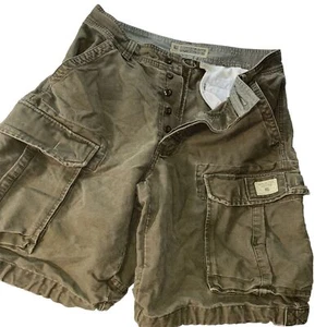 American Eagle Outfitters Cargo Shorts AE Mens 31 Green Military Gorpcore Y2K - Picture 1 of 11