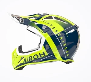 Airoh Aviator Ace MX Helmet - Aviator Ace Amaze Blue Gloss MX Helmet - AVAA18 - Picture 1 of 7
