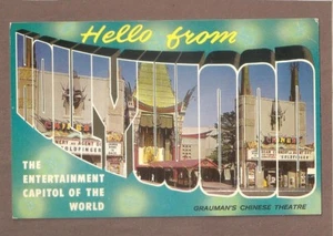 VINTAGE POSTCARD UNUSED LARGE LETTER HOLLYWOOD CALIFORNIA - Picture 1 of 1