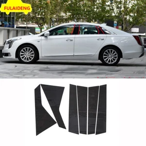 Para Cadillac XTS 2013-18 fibra de carbono ABS pegatina puerta B,C moldeación de placa de pilar - Imagen 1 de 6