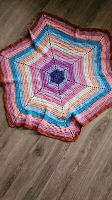 Hand Crochet Star Blanket - Image 1 of 4