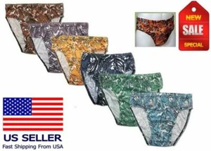 3 6 Men's ANIMAL Prints BIKINIS Low Rise Briefs Lot KING Underwear M007 S-XL - Picture 1 of 15