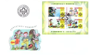 Romania 2005 - Boy Scouts of Romania, set stamps +S/S nice FDC's - Picture 1 of 2