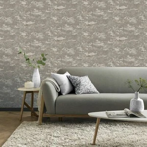 Patina Texturiert Vinyl Tapete Arthouse Taupe & Silber 297603 Metallisch Glitzer - Bild 1 von 3
