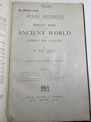 Atlas Antiquus 12 Maps Of The Ancient World For Schools And Colleges 1892 Latin - Image 1 of 4