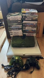 Microsoft Original Xbox Special HALO Edition Console 50 Game 2 Controller TESTED - Picture 1 of 20