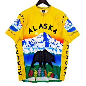 Camiseta ALASKA Kathy Sarns Manga Corta Ciclismo Camisa 3/4 Cremallera Bolsillos Traseros 3XL - Imagen 1 de 5