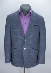 Paul Smith Herren Tweed Blazer dunkelblau kariert Sakko Größe 38 / S Italy Made - Bild 1 von 23