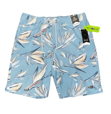 Bermuda de natação Salty Crew Cabin Cruiser azul o dia todo masculina GG nova com etiquetas - Imagem 1 de 4