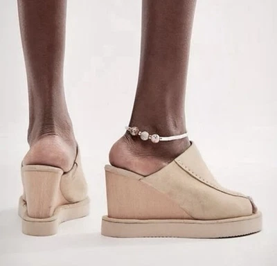 Новый! Женские кроссовки на танкетке Free People размер 7,5 Mules Cafe - Изображение 1 из 4