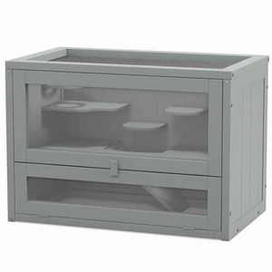 Hamsterkäfig aus Holz Hamster Lebensraum Holzkäfig für Kleintiere kostenloser Versand - Bild 1 von 6