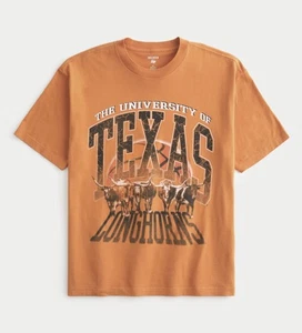 HOLLISTER MEN'S TEXAS UNIVERSITY GRAPHIC SHORT SLEEVE TEE 100% COTTON XXL NWT - Picture 1 of 3